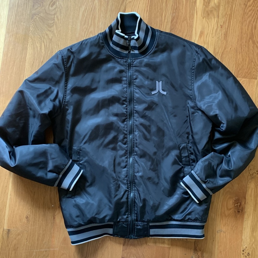 WESC WE ARE the Superlative Conspiracy black bomber jacket